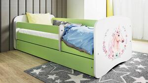 POSTEĽ PRE DETI A MLÁDEŽ 80/160 cm, zelená, biela MID.YOU - Detské izby, Online Only