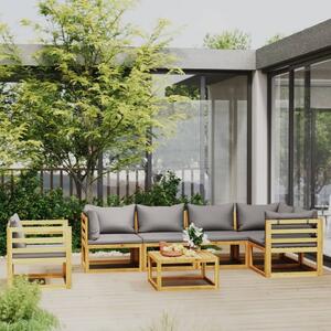 Maison Exclusive – 7-dielna záhradná súprava s vankúšmi z masívneho akátového dreva
