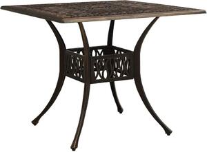 Maison Exclusive – Záhradný stôl Bronzen 90 x 90 x 73 cm z liateho hliníka