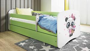 POSTEĽ PRE DETI A MLÁDEŽ 80/160 cm, zelená, biela MID.YOU - Detské izby, Online Only