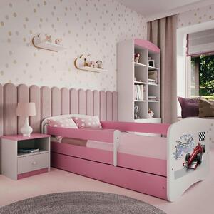 POSTEĽ PRE DETI A MLÁDEŽ 80/160 cm, biela, pink MID.YOU - Detské izby, Online Only