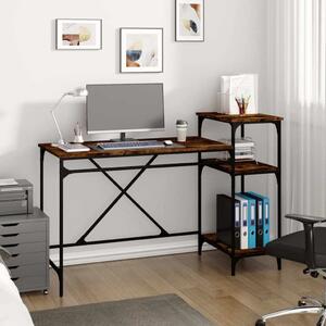 Maison Exclusive – písací stôl s policou, dymový dub, 135 x 50 x 90 cm, drevený materiál