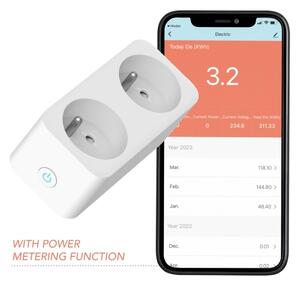 Immax NEO 07751L - Inteligentná rozbočovacia zásuvka NEO LITE 2x16A/230V Wi-Fi Tuya