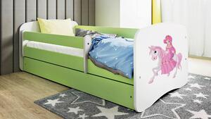 POSTEĽ PRE DETI A MLÁDEŽ 80/160 cm, zelená, biela MID.YOU - Detské izby, Online Only