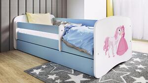 POSTEĽ PRE DETI A MLÁDEŽ 80/160 cm, modrá, biela MID.YOU - Detské izby, Online Only