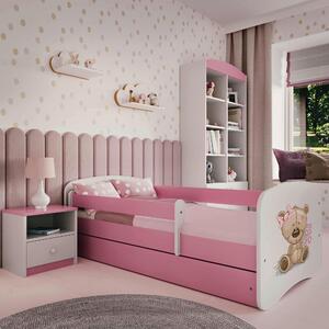 POSTEĽ PRE DETI A MLÁDEŽ 80/160 cm, biela, pink MID.YOU - Detské izby, Online Only