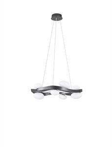 Závesné svietidlo Severo sivé a biele 27 W 60,5 x 165,5 cm – Sivá