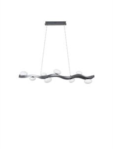 Závesné svietidlo Severo sivé a biele 27 W 125 x 19 x 165,5 cm – Sivá