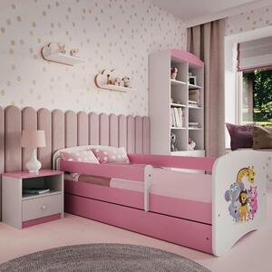 POSTEĽ PRE DETI A MLÁDEŽ 80/160 cm, biela, pink MID.YOU - Detské izby, Online Only