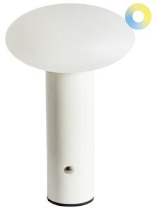 Stolná LED lampa biela bezdrôtová železná s tienidlom moderné osvetlenie do interiéru