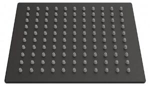 Badplaats Sprchová Hlavica Hranatá 20 x 20 cm - Matná Čierna - Hlavová Sprcha z Mosadze