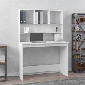 Maison Exclusive - písací stôl s policou Biela 102x45x148 cm Drevený materiál