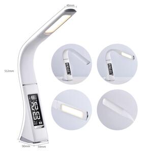 Brilagi - LED Stmievateľná stolná lampa s displejom PELLE LED/7W/230V biela