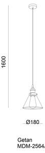 Italux MDM-2564/1 závesné stropné svietidlo getan 1x60W | E27