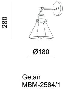 Italux MBM-2564/1 nástenná lampa getan 1x60W | E27