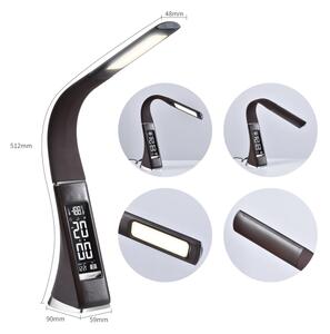 Brilagi - LED Stmievateľná stolná lampa s displejom PELLE LED/7W/230V hnedá