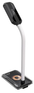 Immax 08989L - LED RGBW Stmievateľná stolná lampa s Qi nabíjaním 30W/230V čierna