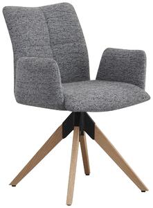 STOLIČKA S PODRÚČKAMI, železo, štruktúra, sivá Carryhome - Stoličky