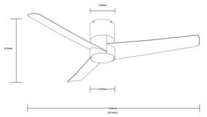 Immax NEO 07135-B-LED Stropný ventilátor FRESH 18W/230V Wi-Fi Tuya čierna +DO