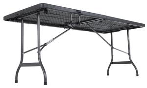 Ratanový stôl 180x75x73cm - čierny