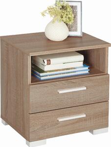 NOČNÝ STOLÍK, dub sonoma, 45/47,5/35 cm Carryhome - Spálňové sety