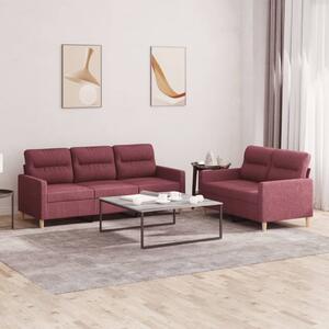 Maison Exclusive – 2-dielna sedacia súprava s vankúšmi, vínovočervená látka