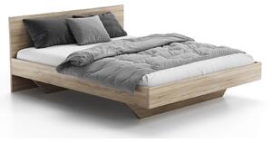 Levitujúca posteľ 160x200 z nábytkovej dosky, dub sonoma DM2