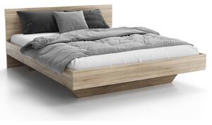 Levitujúca posteľ 120x200 z nábytkovej dosky, dub sonoma DM2