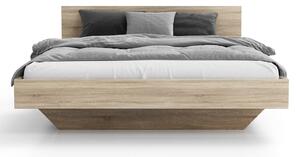 Levitujúca posteľ 160x200 z nábytkovej dosky, dub sonoma DM2