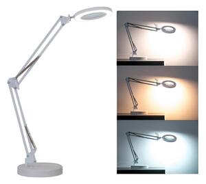 Brilagi - LED Stmievateľná stolná lampa s lupou LED/12W/5V 3000/4200/6000K biela
