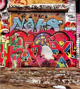 Vliesové fototapety, rozmer 225 cm x 250 cm, graffiti ulica, DIMEX MS-3-0321