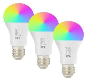 Immax NEO 07712CDO-SADA 3xLED RGB Stmievateľná žiarovka E27/9W/230V Wi-Fi Tuya+DO