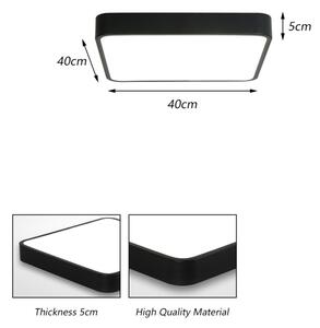 Brilagi - LED stropné svietidlo POOL SQUARE LED/36W/230V 40x40 cm čierne