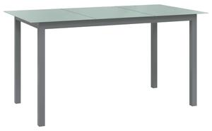 Maison Exclusive – Záhradný stôl, svetlosivý, 150 x 90 x 74 cm, hliník a sklo