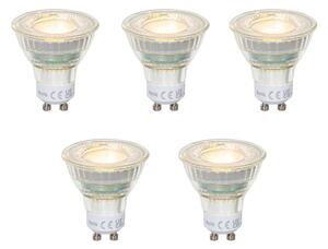 Sada 5 čírych LED žiaroviek GU10 50 mm 2,5 W 450 lm 2700 K