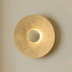 LED nástenné svetlo Sole S, Ø 44 cm, zlatá farba, oceľ, 3 000 K, Mosadz / zlato, Obývacia izba / jedáleň, kov, Nástenné svietidlo