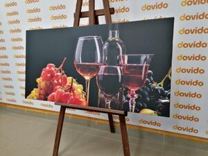 Obraz talianske víno a hrozno - 100x50
