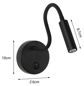 Brilagi - LED Flexibilná nástenná lampa MAYA LED/3W/230V 4000K čierna