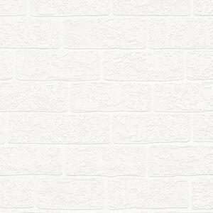 Vliesové tapety na stenu Boys & Girls 35981-1, tehla biela, rozmer 10,05 m x 0,53 m, Grandeco
