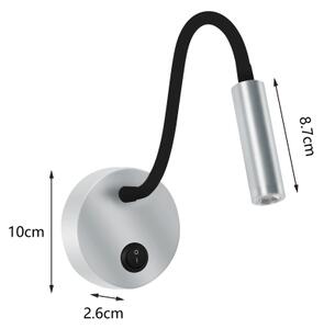 Brilagi - LED Flexibilná nástenná lampa MAYA LED/3W/230V 4000K strieborná