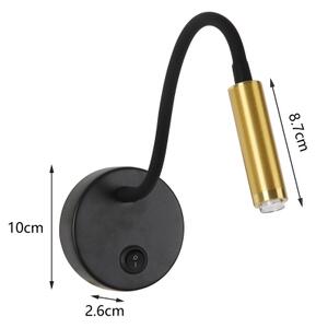 Brilagi -LED Stmievateľná flexibilná nástenná lampa MAYA 1xG9/4W/230V čierna/zlatá
