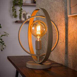 Stolová lampa Turn Around, béžová, výška 43 cm, kov, E27, Krémová / jantárovo žltá, Obývacia izba / jedáleň, kov, Moderný, Stojacie svietidlo