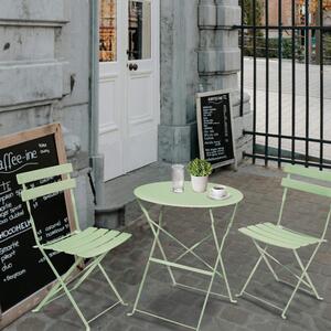 Balkónová zostava Orion, stôl + 2 stoličky, zelená