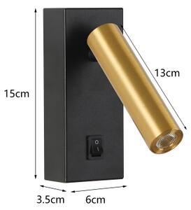 Brilagi - LED Nástenné bodové svietidlo MAYA LED/3W/230V 4000K čierna/zlatá