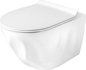 Závesná Wc Misa REA Gustavo Rimless White 49X35,5X34Cm