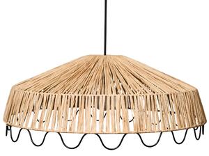 Závesná lampa ratan rafia prírodná ručne tkaná na strop moderný boho štýl kuchyňa jedáleň obývacia izba