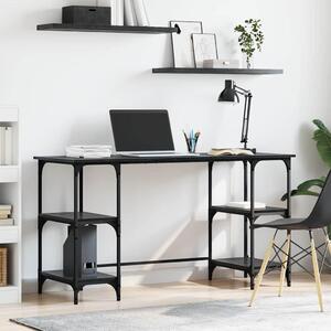 Maison Exclusive – písací stôl, čierna farba, vzhľad dubového dreva, materiál: drevotrieska