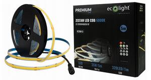 ECOLIGHT COB LED pásik 35W - 24V - 320 - 5M - 6000k - studená farba + diaľkový ovládač