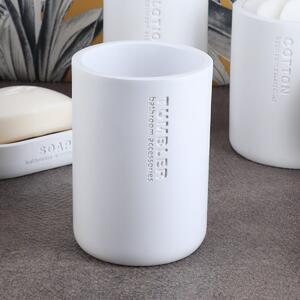 Kúpeľňový pohár Loudis, biela, 350 ml
