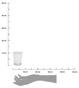 Kúpeľňový pohár Cuesta, biela/s chrómovými prvkami, 250 ml